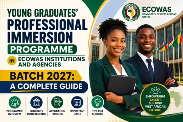 Application For ECOWAS Young Graduates Professional Immersion Programme 2027 is Open