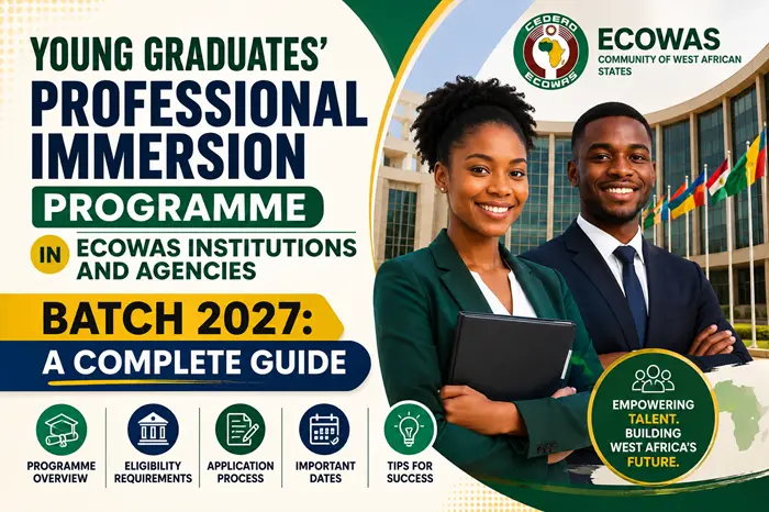 Application For ECOWAS Young Graduates Professional Immersion Programme 2027 is Open