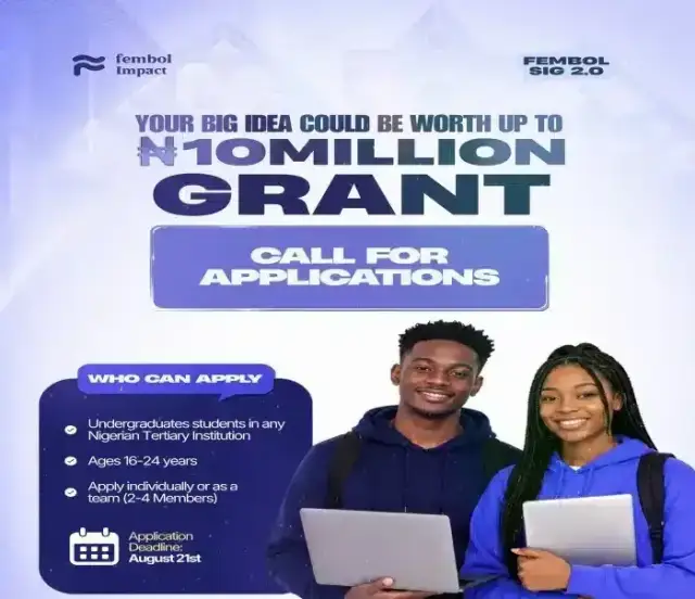 Fembol Student Innovation Grant 2.0: Up to ₦10M for Undergraduates