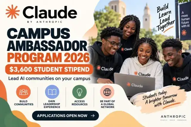 Claude Campus Ambassador Program 2026: $3,600 Student Stipend